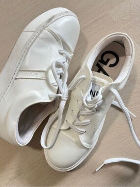 Ganni White Low-Top Leather Sneakers